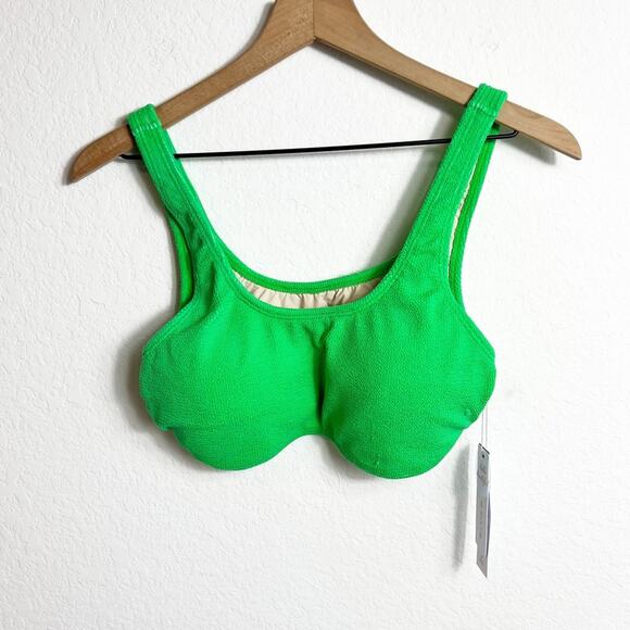 PILYQ KIWI REEF RING SIDE HALTER SIDE D OR 14-16 BIKINI TOP ONLY BRAND NEW - Picture 3 of 10